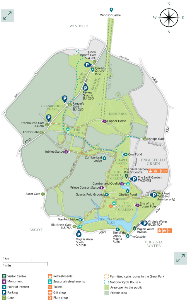 Park Map Guide Windsor Great Park