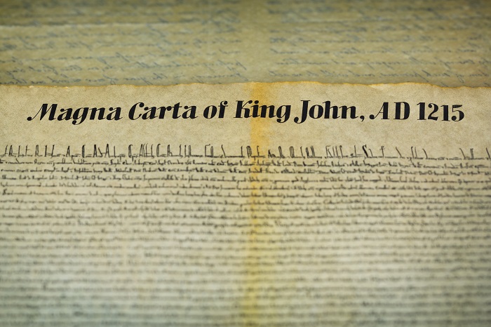 The Magna Carta charter of King John, AD 1215