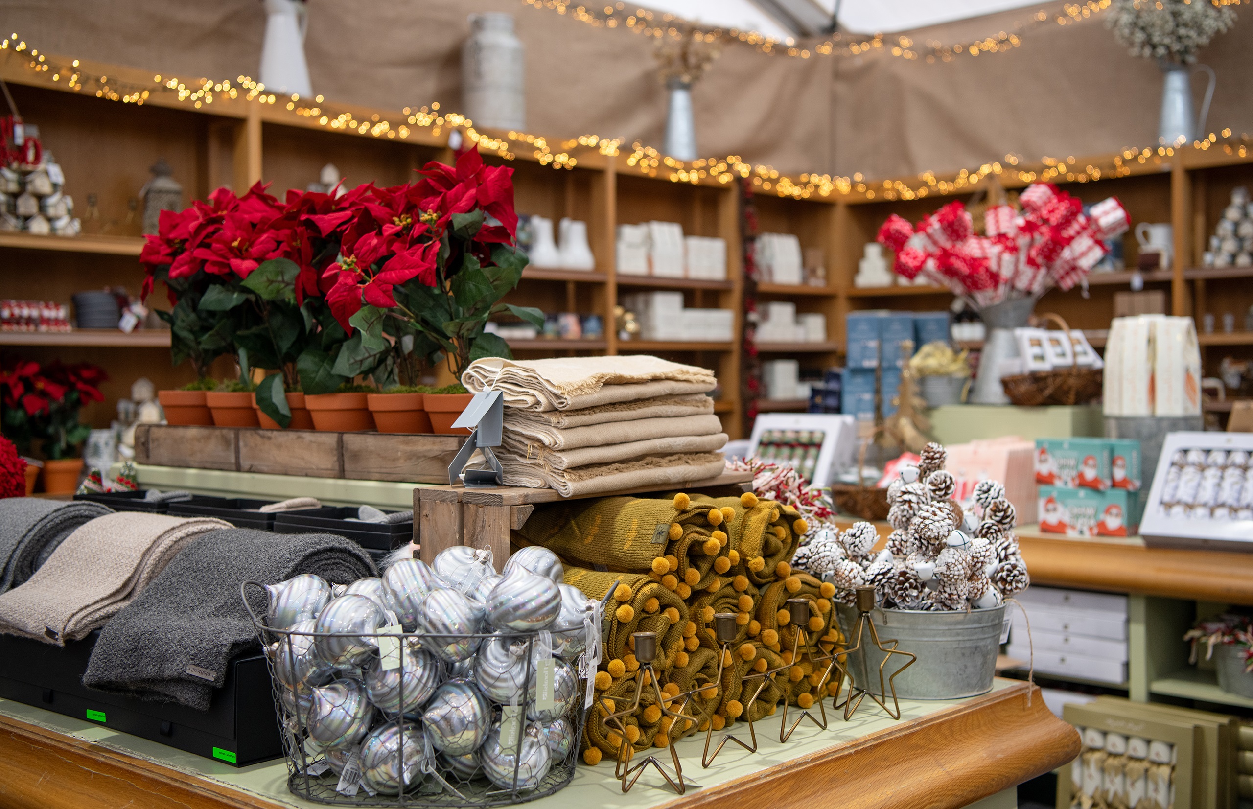 Christmas display at Windsor Farm Shop.