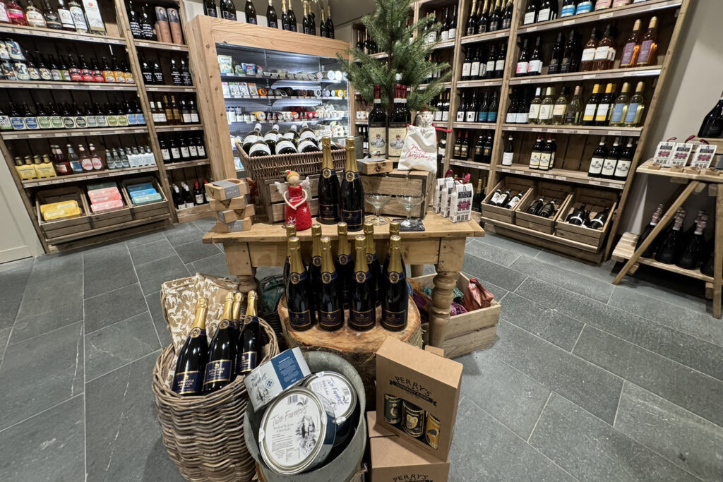 Christmas drinks display at the Windsor Farm Shop.