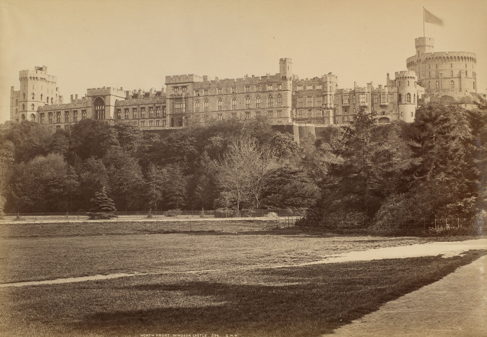 North Front, Windsor Castle c. 1876 (C) Royal Collection Trust